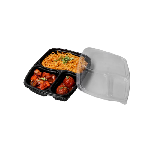 3 Compartment Meal Box Tray With Lid Mini - Image 4