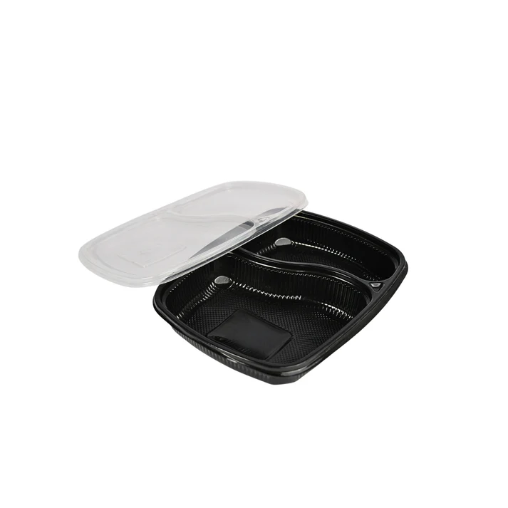2 Compartment Meal Box Tray With Lid - Image 2