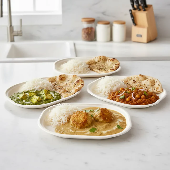 Biodegradable Bagasse Round Disposable Plate 6 inch - Image 2