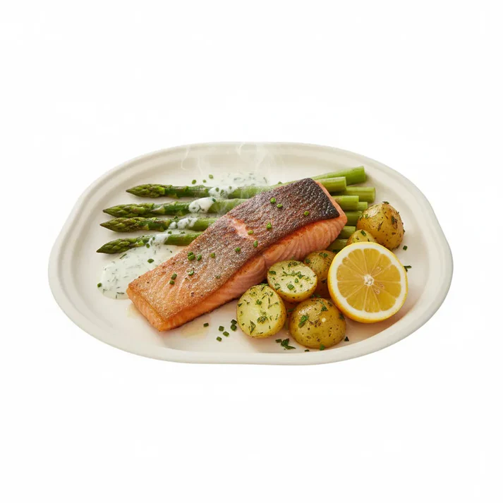 Biodegradable Bagasse Round Disposable Plate 6 inch - Image 3